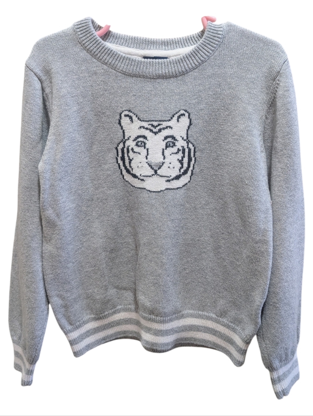 Janie and Jack Gray Tiger Crewneck Sweater Size 5